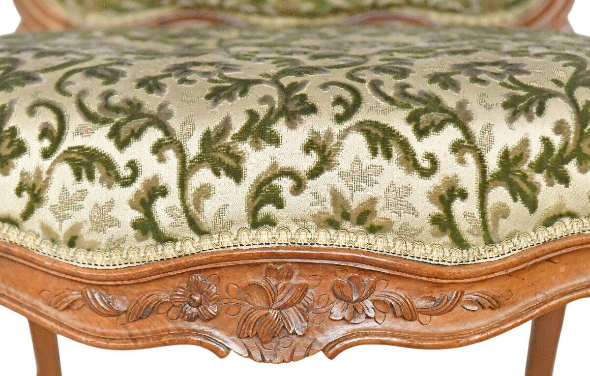 Pair of Louis XV style cabriolet armchairs