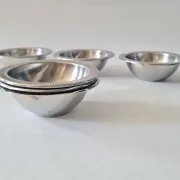 Set of 6 small vintage stainless steel bowls Set of 6 small bowls