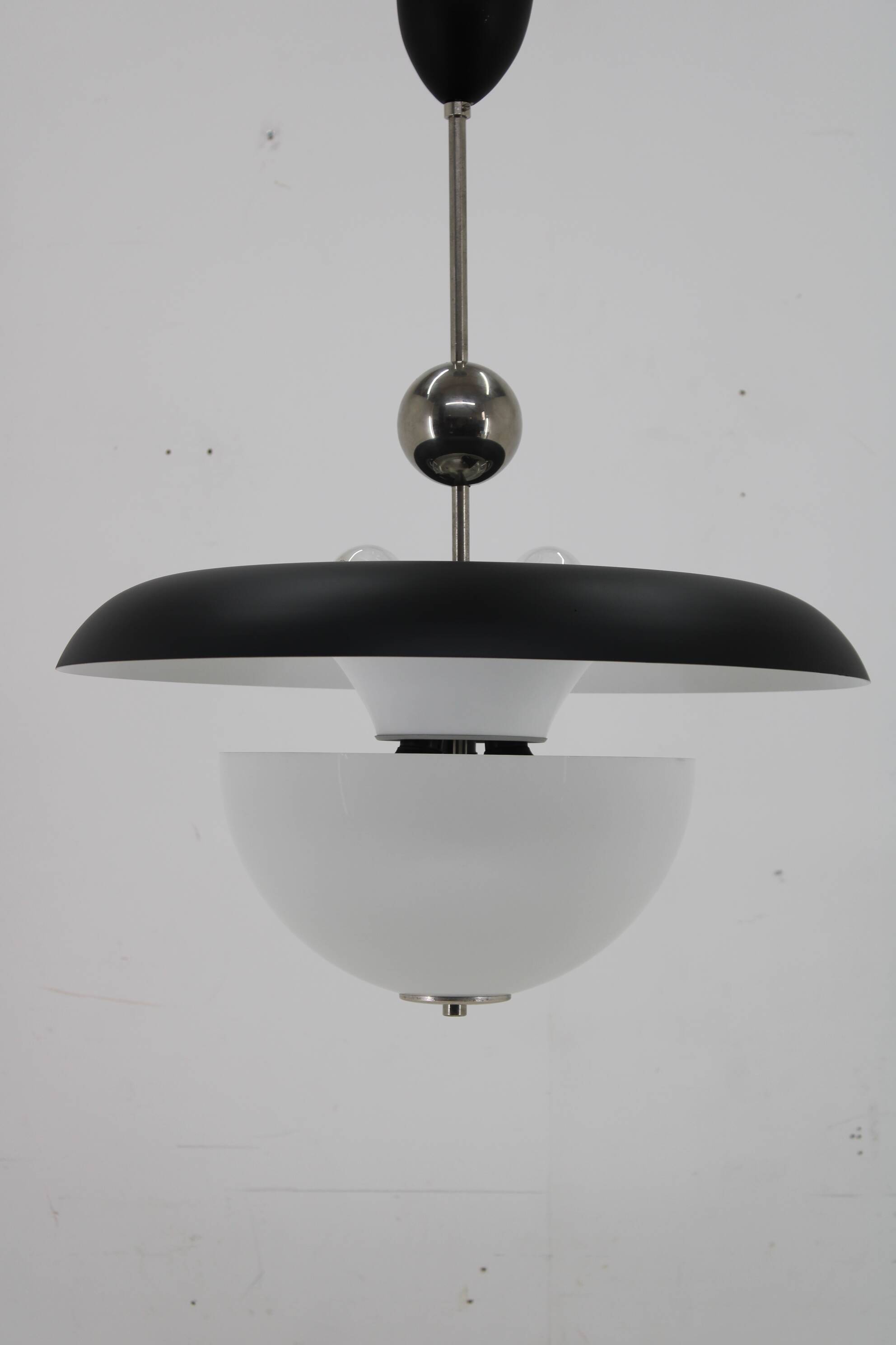 1930s Bauhaus Chandelier by Anyz, Czechoslovakia