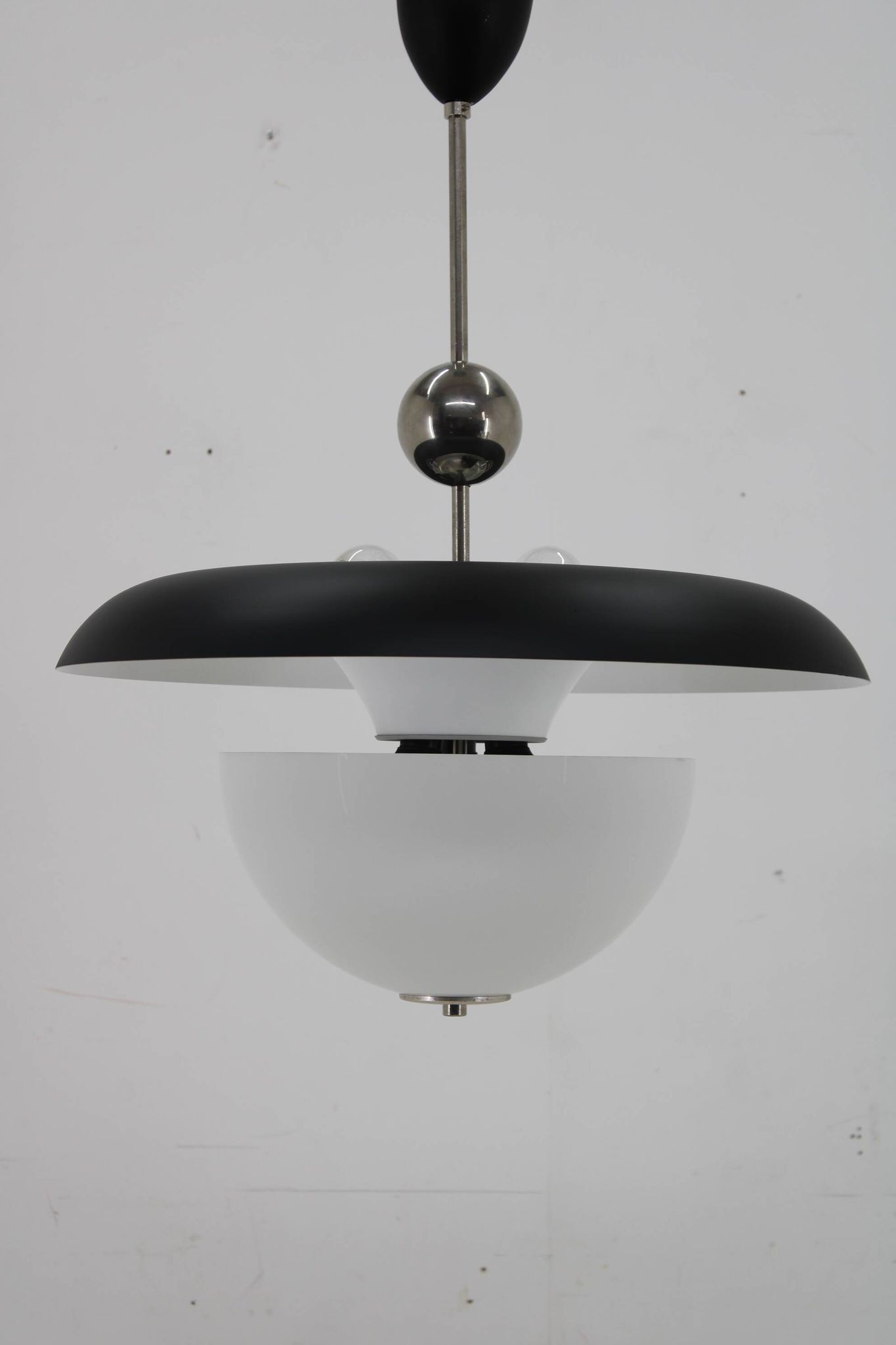 1930s Bauhaus Chandelier by Anyz, Czechoslovakia