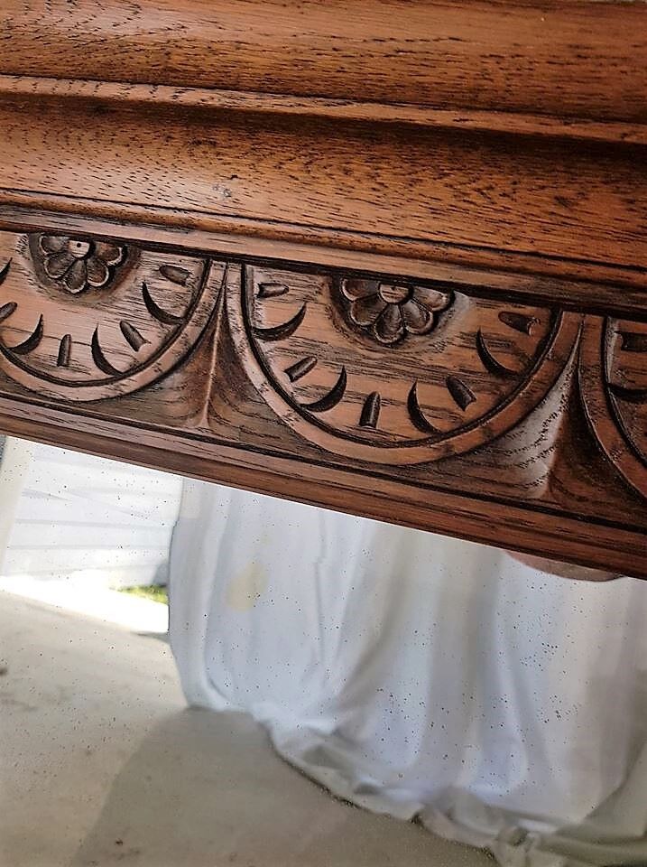 Mirror in carved wood 128x91cm