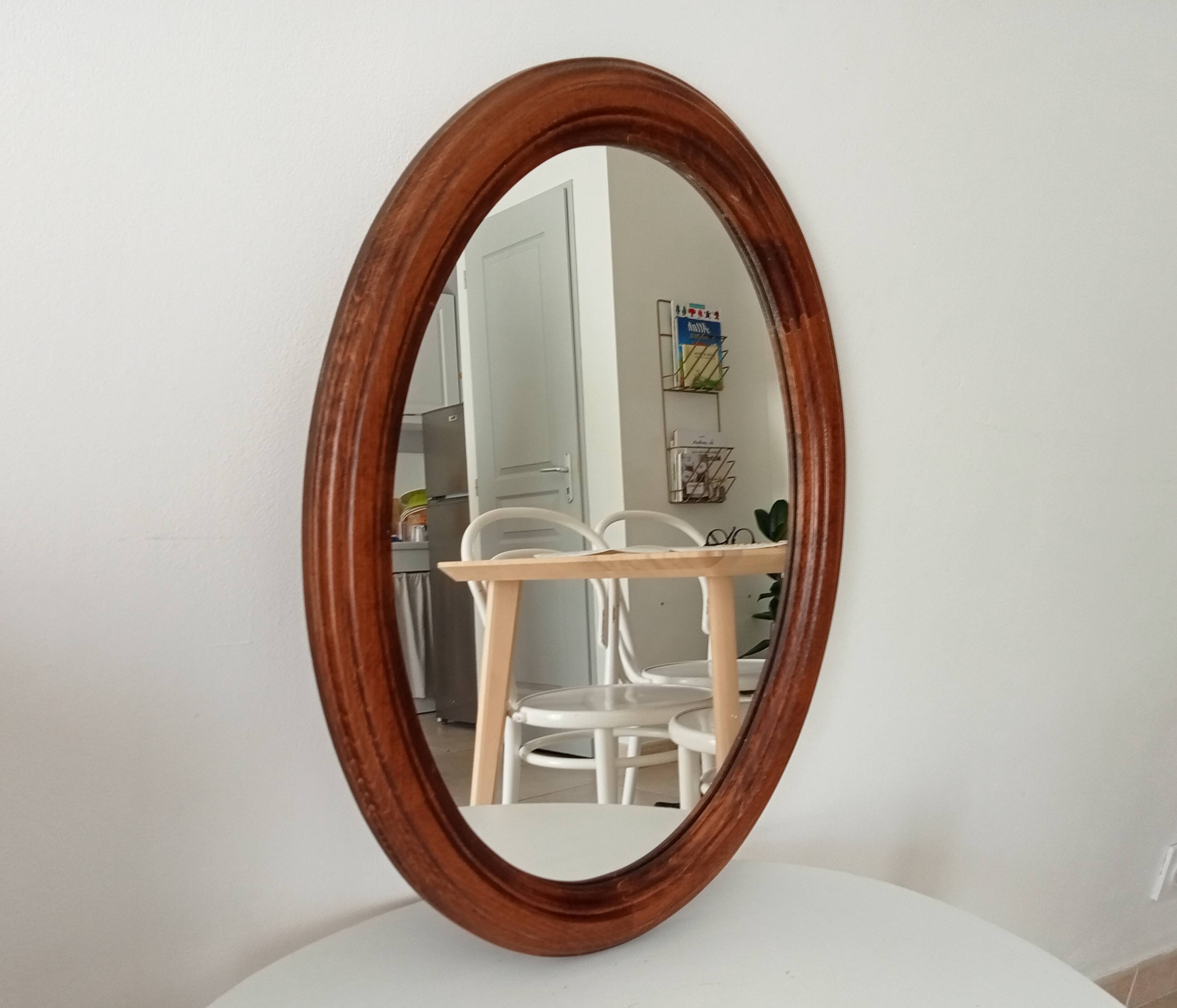 Vintage solid wood mirror