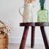 Wooden tripod stool - brutalist chalet look