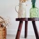 Tabouret tripode bois - look chalet brutaliste