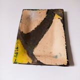 Raku ceramic cup signed