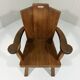 Rustic brutalist arm chair solid oak 1960’s