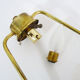 Minimalist vintage hanging in brass and glass tube Year 50