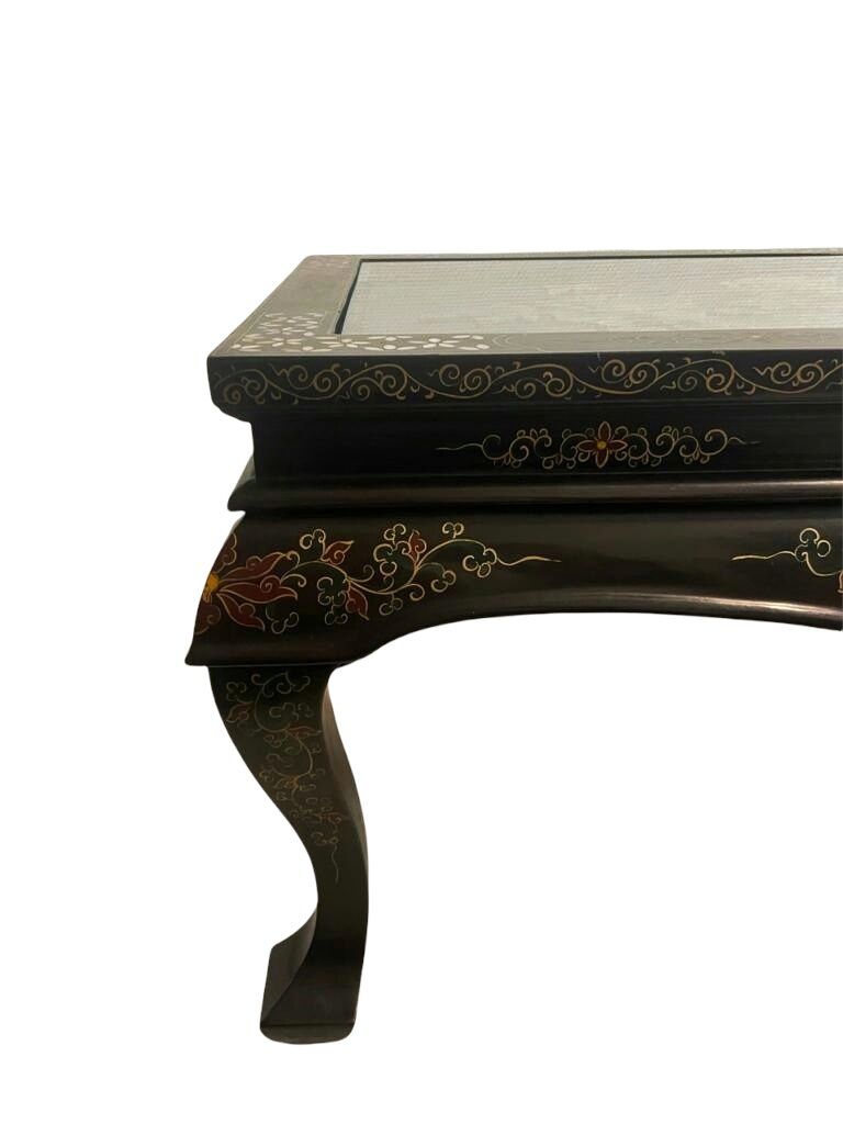 Chinese jade/mother-of-pearl coffee table