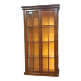 Faux bamboo cabinet by Jonathan Adler / glass layers / 1980s