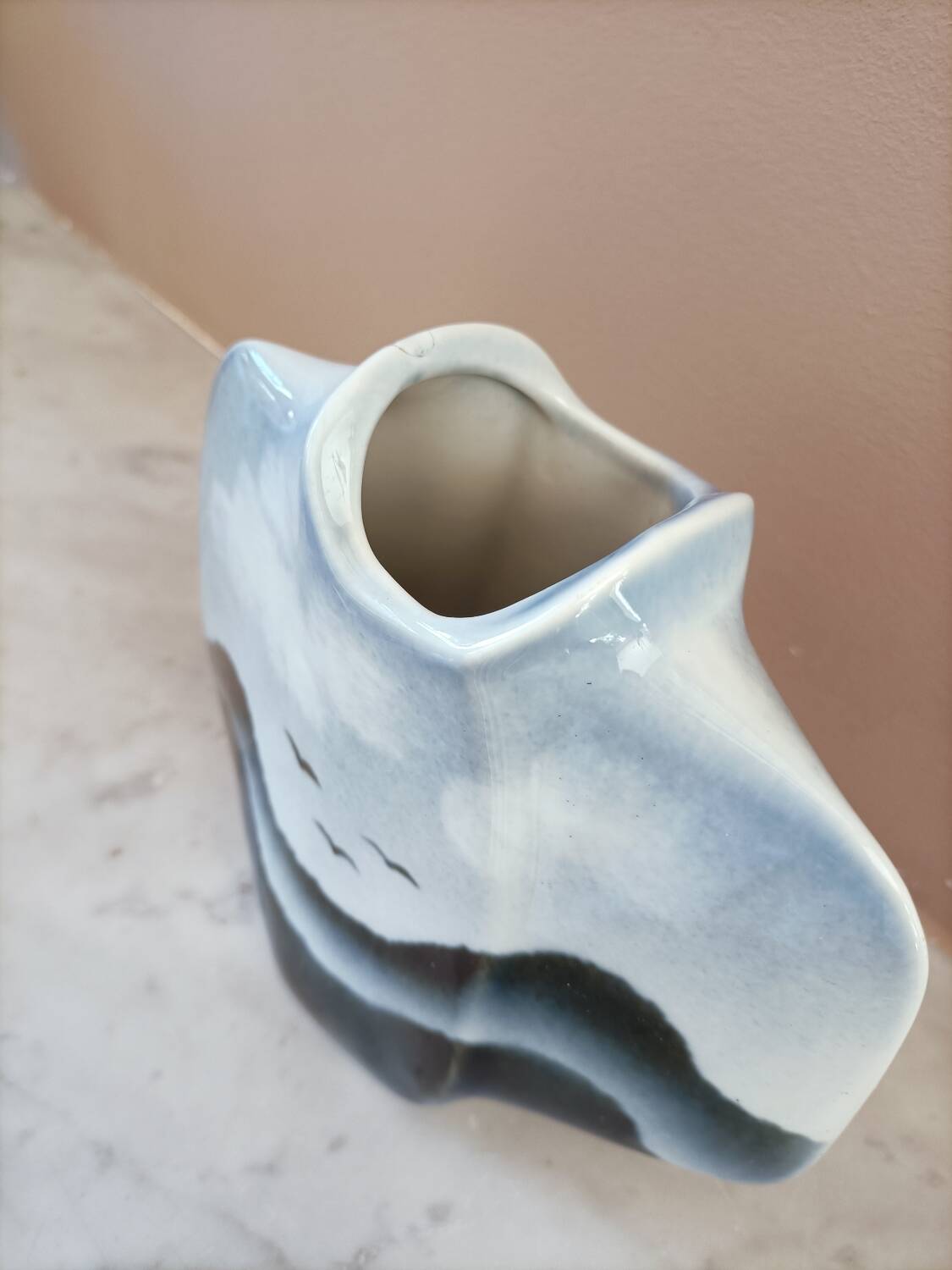Virebent blue-grey vase from the 70s