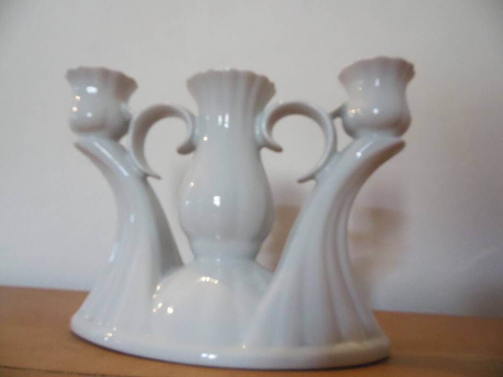White ceramic candlestick