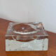 Vintage Brutalist schaal / asbak ijsglas