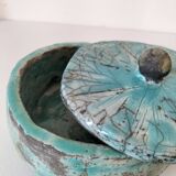 Raku-style handcrafted ceramic box