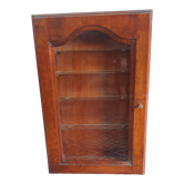 Wall display case wood and glass
