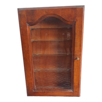 Wall display case wood and glass