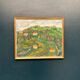 Original Swedish Oil on Canvas – “Hilly Landscape with Houses” by Lalla Blecher – Signed – Vintage & Framed