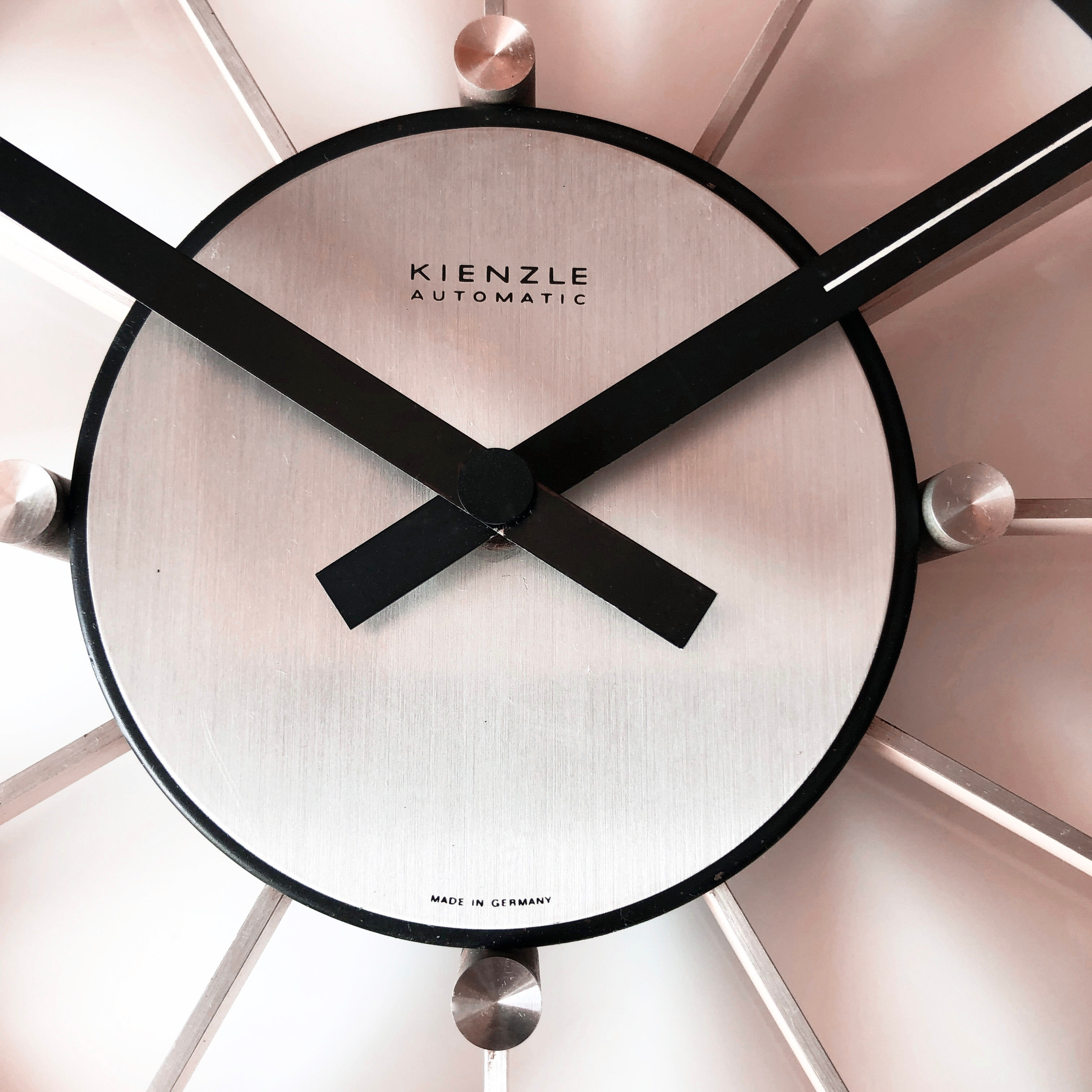 Modernist wall clock by Heinrich Moller for Kienzle
