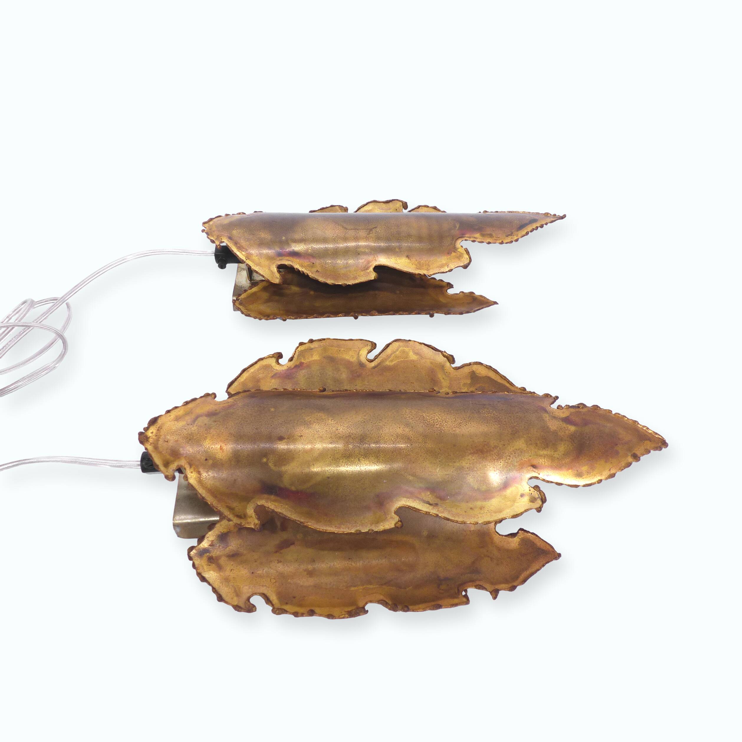 Pair of Brutalist wall lights by Svend Aage Holm Sørensen, Denmark 1960
