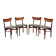 Set of four teak chairs, Danish design, 1970s, production: Denmark