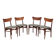 Set of four teak chairs, Danish design, 1970s, production: Denmark
