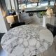 Knoll Tulip Saarinen round table with Arabescato marble