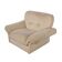 Cream armchair Soffio, Italian design, 1970s, manufactured by Doimo