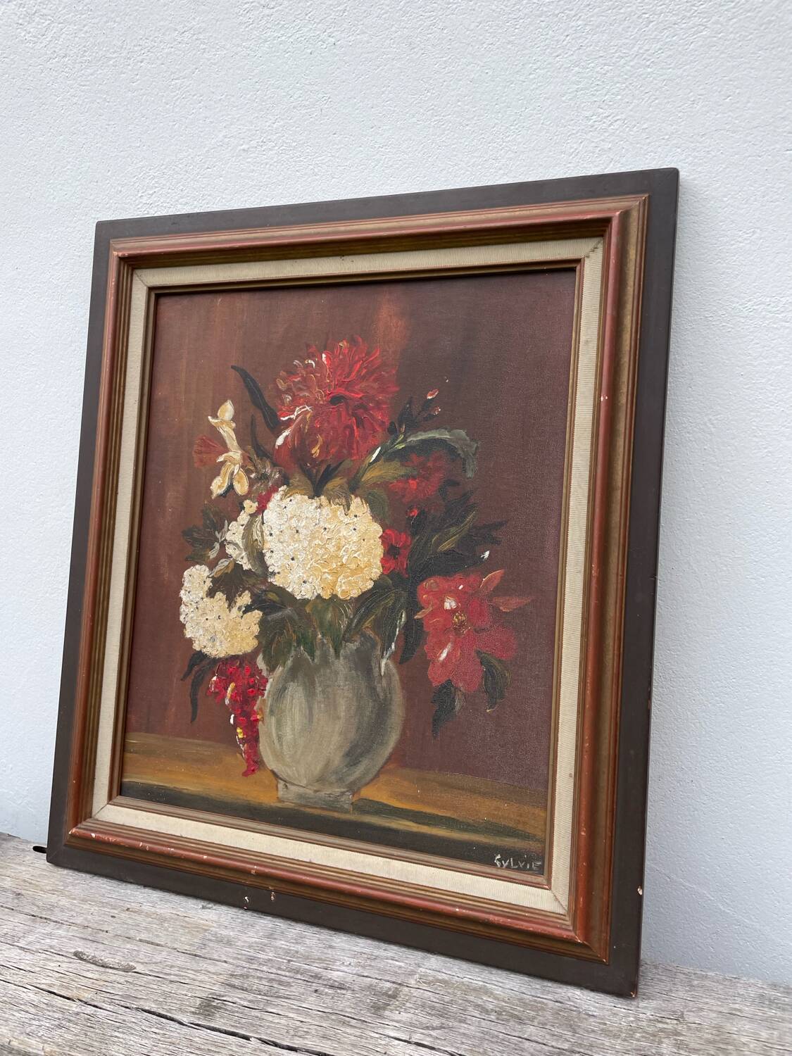 Large bouquet oil painting