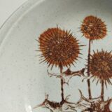 Sarreguemines stoneware hollow dish "Thistles"
