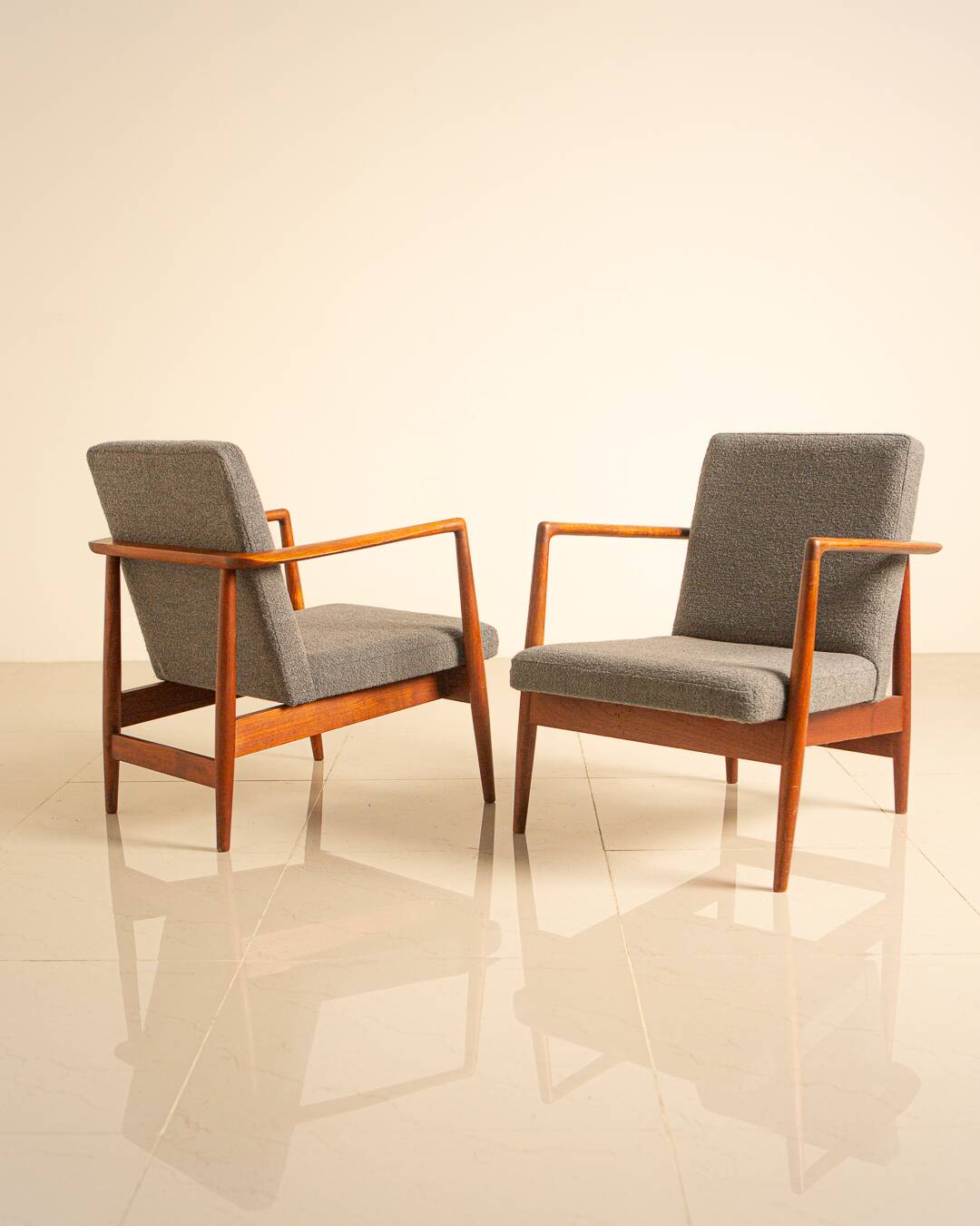 Pair of teak armchairs by CB Hansen for SL Møbler 60's