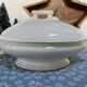 Antique porcelain vegetable dish made of "bamboo"