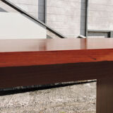 Bureau portugais en sapele du milieu du siècle, années 1960