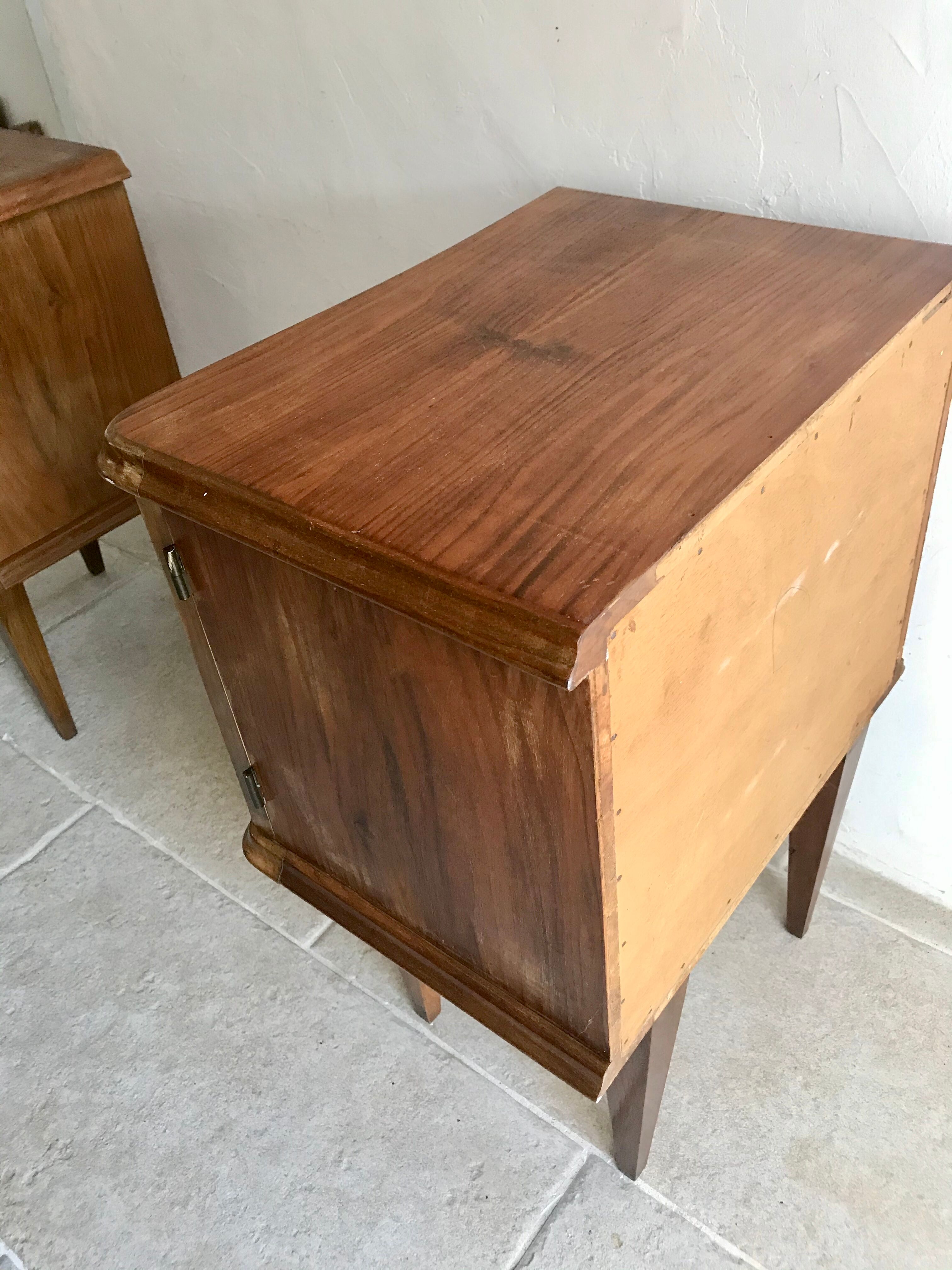 Pair of vintage bedsides
