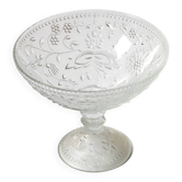 Pressed Glass Pedestal Bowl: Cibulak Pavel Panek Design / 1974