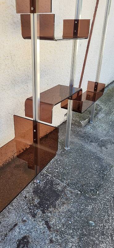 Vintage modular library shelf 6 legs and 14 shelves