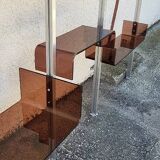 Vintage modular library shelf 6 legs and 14 shelves