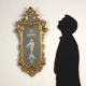 Antique baroque mirrors from the mid-18th century, mercury mirror.
