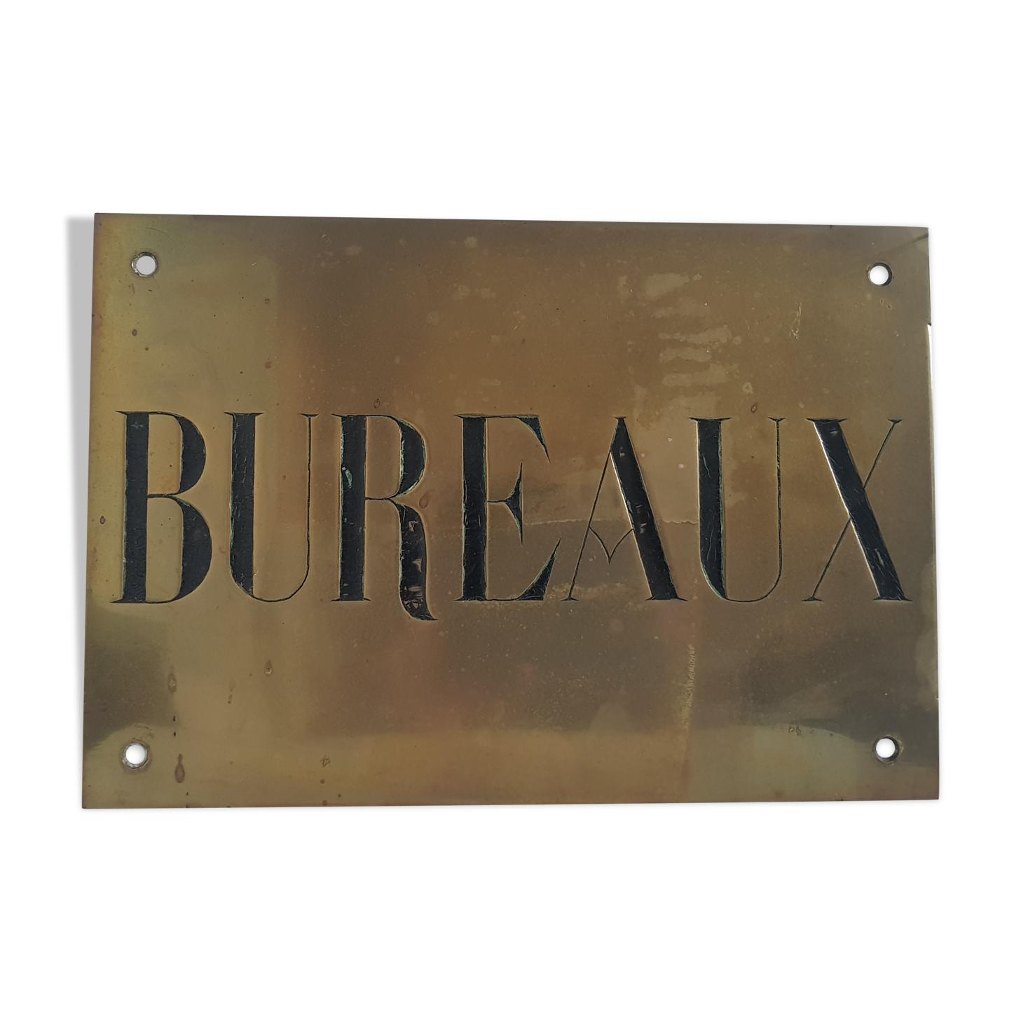 Plate bronze or brass "offices"