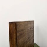 Square modernist wooden mirror — Scandinavian style, 1970s