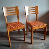 Pair of chairs by Pierre Cruège – Model "Reconstruction" – 1950