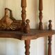 Turned wooden shelf