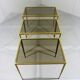 Set nesting tables in brass & glass by Deutsche Vereinigte Werkstätten