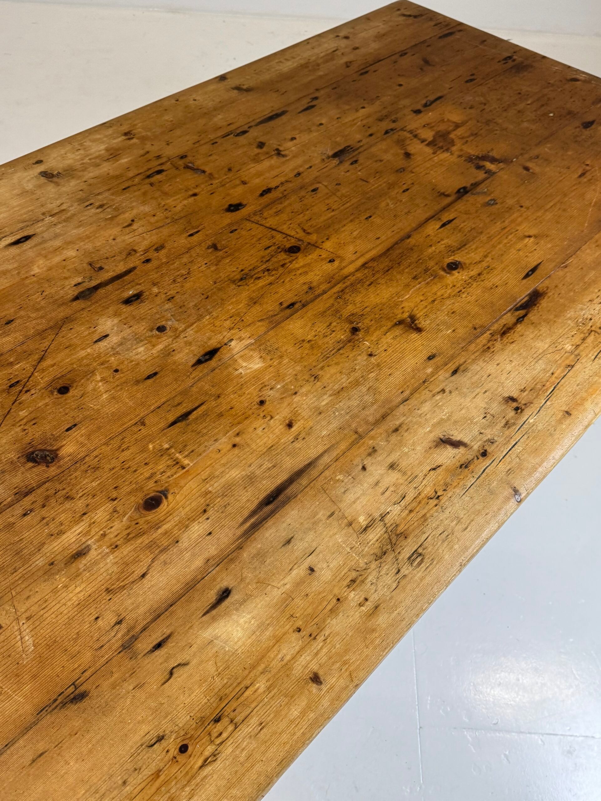 English antique pine dining table
