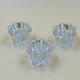 Set of 3 vintage glass candle holders – Glassware from Reims