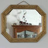 Small octagonal art nouveau mirror