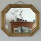 Small octagonal art nouveau mirror