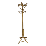 Vintage rattan parrot coat rack