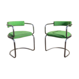 Pair of designer armchairs
