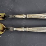 Art Deco Silver Salad Servers (Minerva Hallmark)