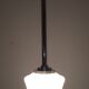 Opaline Art Deco hanging lamp