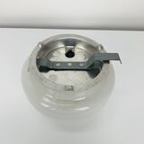 Vintage white opaline ball wall lamp, half sphere